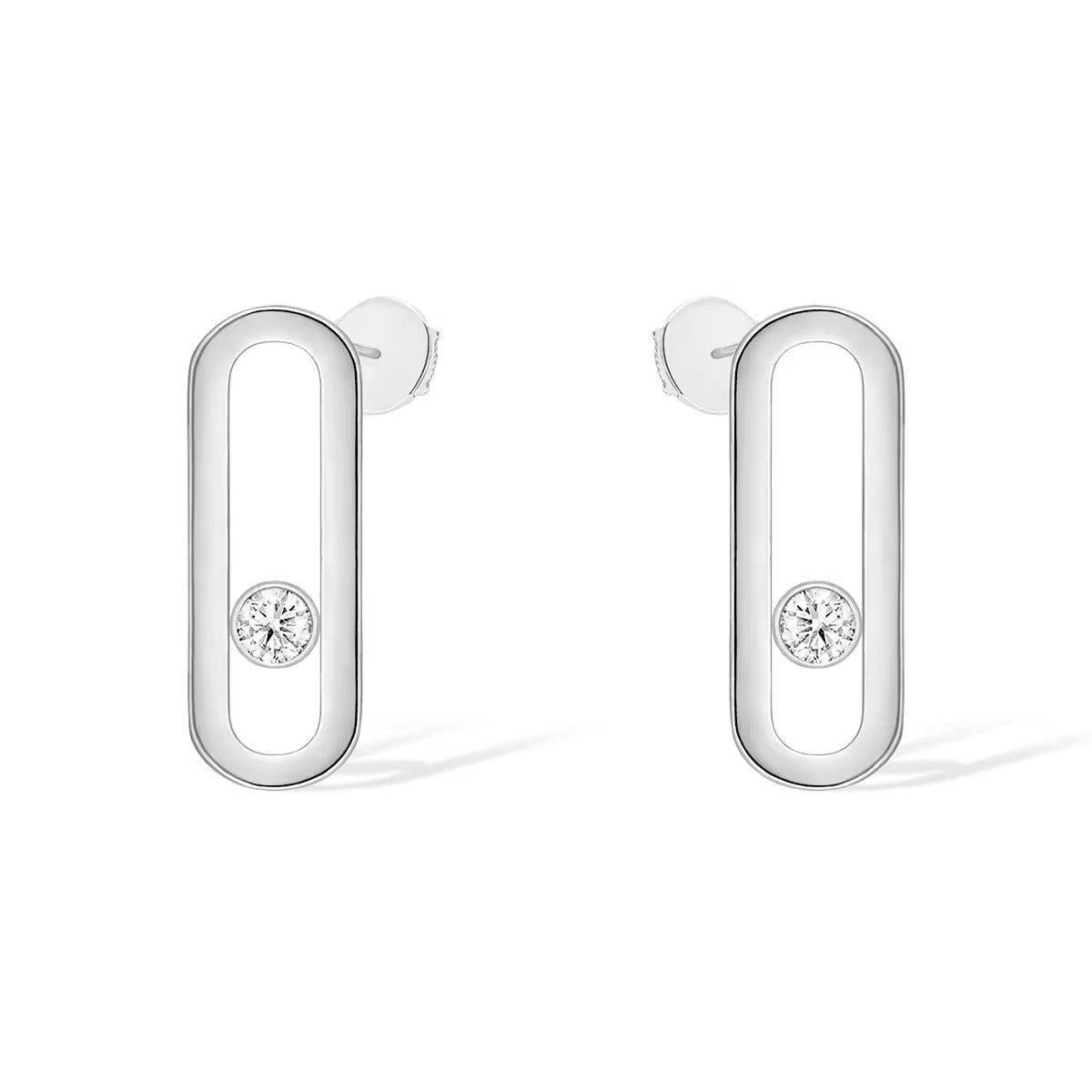 [baslovejewels]MOVE UNO SMALL 1 DIAMOND EARRINGS