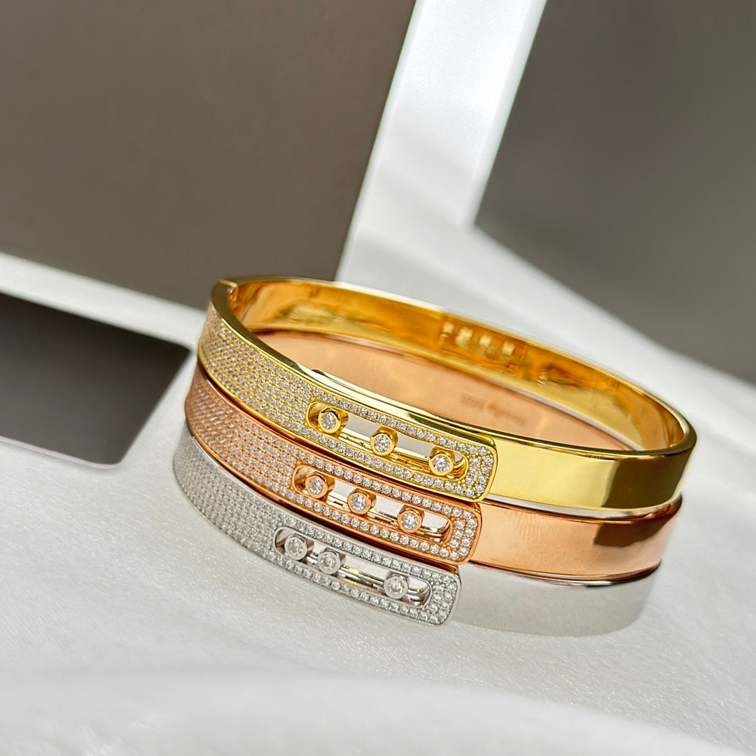 [baslovejewels]Move Noa Rose Gold Pavé Diamond Bangle Bracelet