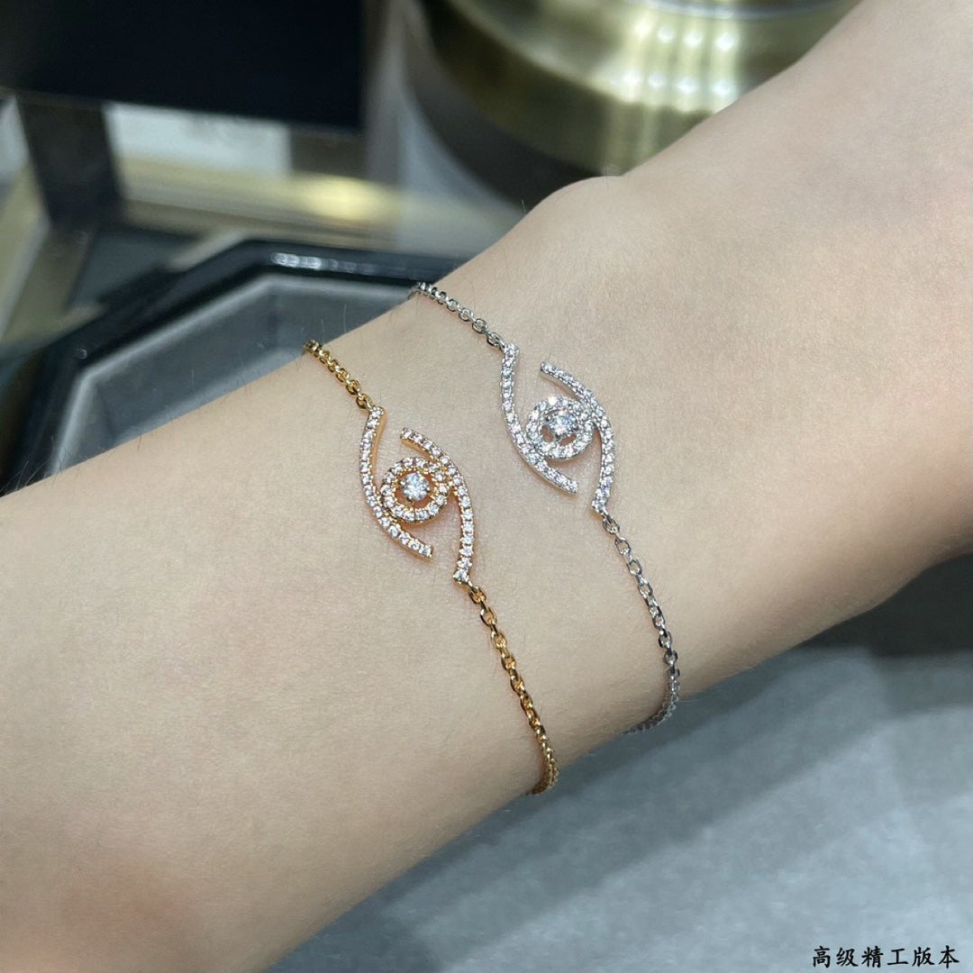 [baslovejewels]Lucky Eye Pave-Set Diamond Bracelet