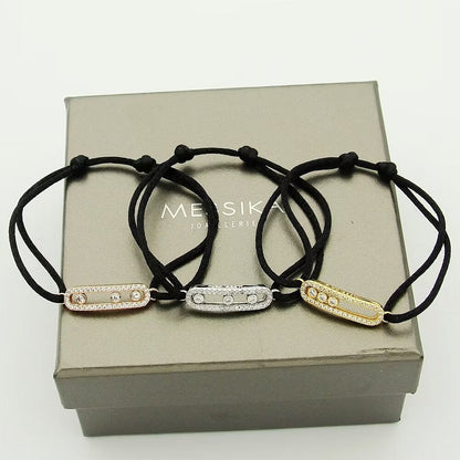 [baslovejewels]Messika Care(s) pink cord pavé bracelet