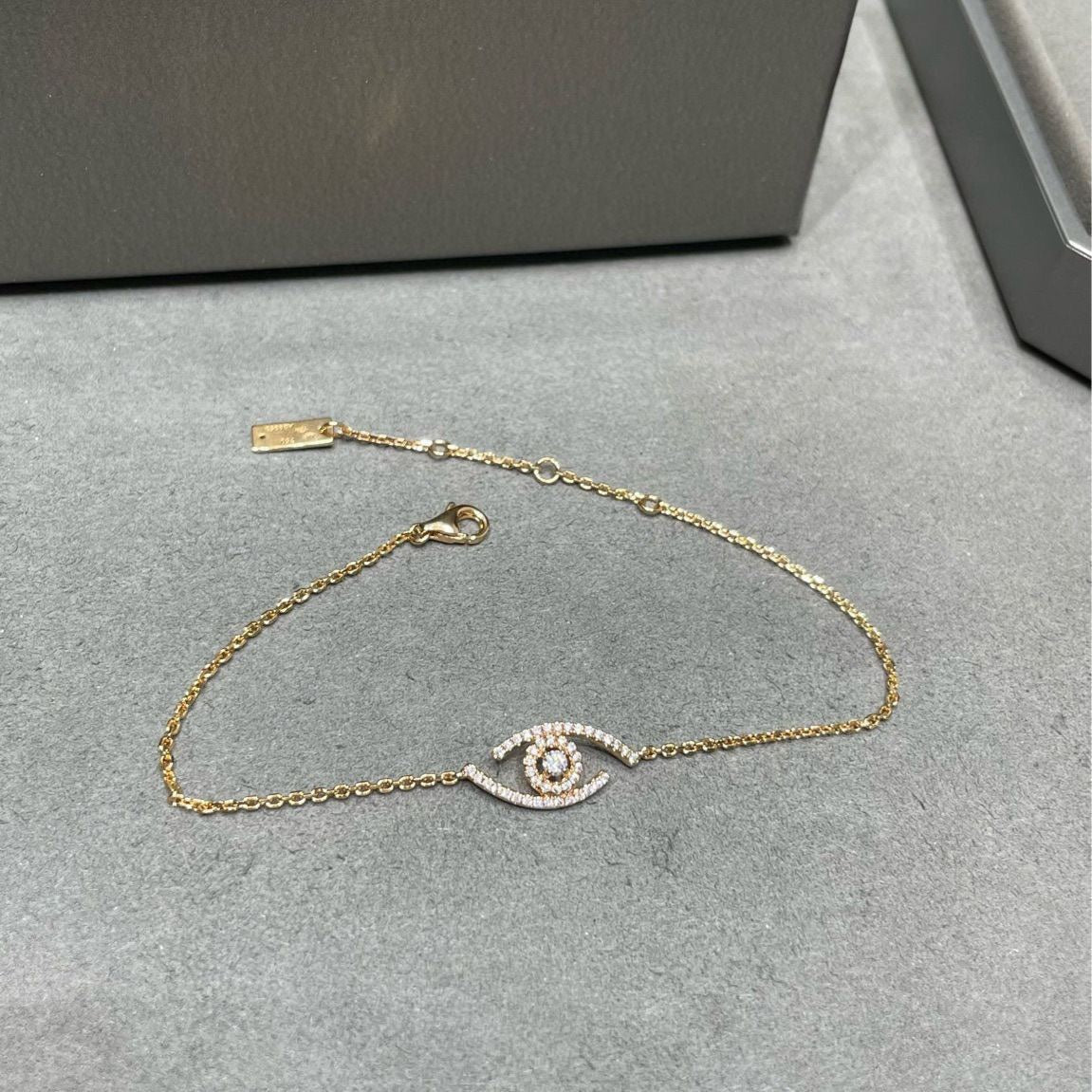[baslovejewels]Lucky Eye Pave-Set Diamond Bracelet