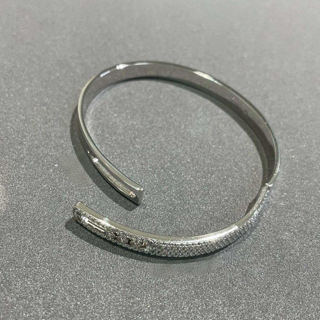 [baslovejewels]Move Noa Rose Gold Pavé Diamond Bangle Bracelet