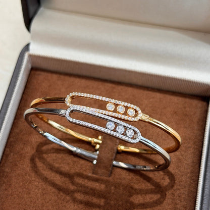 [baslovejewels]Move Pavé Diamond Bangle Bracelet M