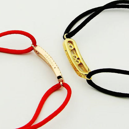 [baslovejewels]Messika Care(s) pink cord pavé bracelet