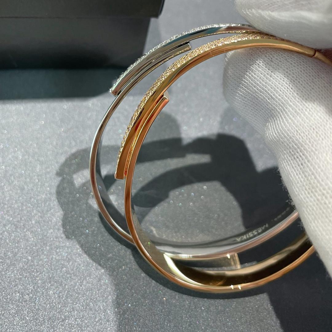 [baslovejewels]Move Noa Rose Gold Pavé Diamond Bangle Bracelet
