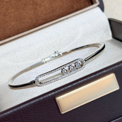 [baslovejewels]Move Pavé Diamond Bangle Bracelet M
