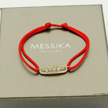 [baslovejewels]Messika Care(s) pink cord pavé bracelet