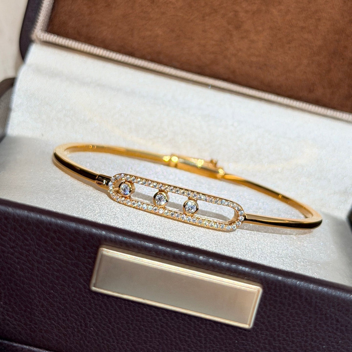 [baslovejewels]Move Pavé Diamond Bangle Bracelet M