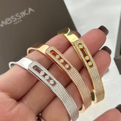 [baslovejewels]Move Noa Rose Gold Pavé Diamond Bangle Bracelet