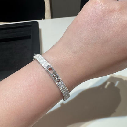 [baslovejewels]Move Noa Ciselé half pavé bangle