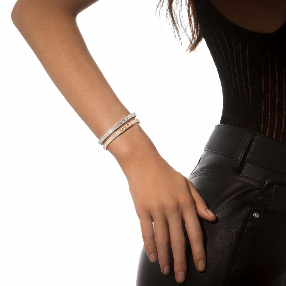 [baslovejewels]Move Noa Full Pavé Diamond Bangle Bracelet