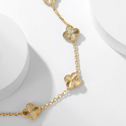 [baslovejewels]CLOVER 10 MOTIFS LASER NECKLACE