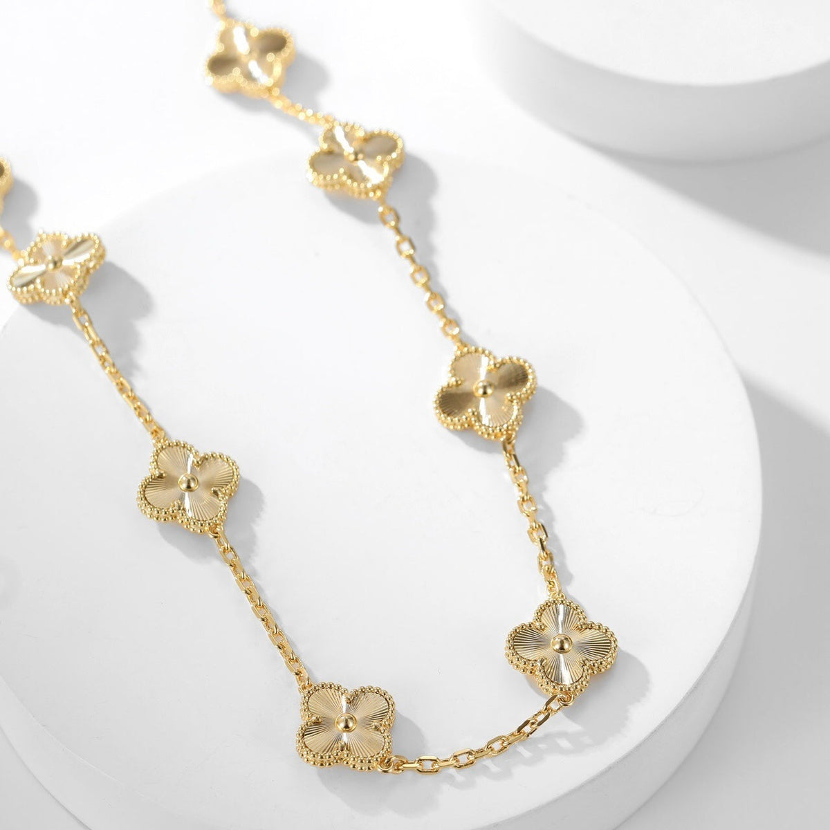 [baslovejewels]CLOVER 10 MOTIFS LASER NECKLACE