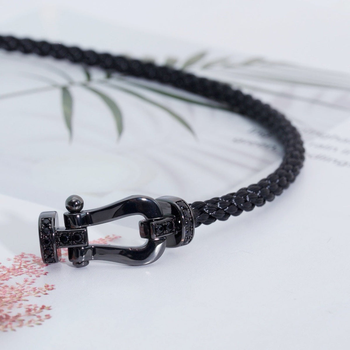 [baslovejewels]FORCE LARGE SERIES HORSESHOE BLACK SAMURAI BRACELET