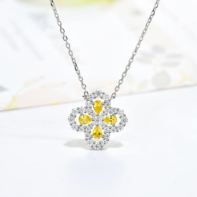 [baslovejewels]LOOP NECKLACE FULL MOTIF DIAMOND 16MM MULTIPLE COLORS