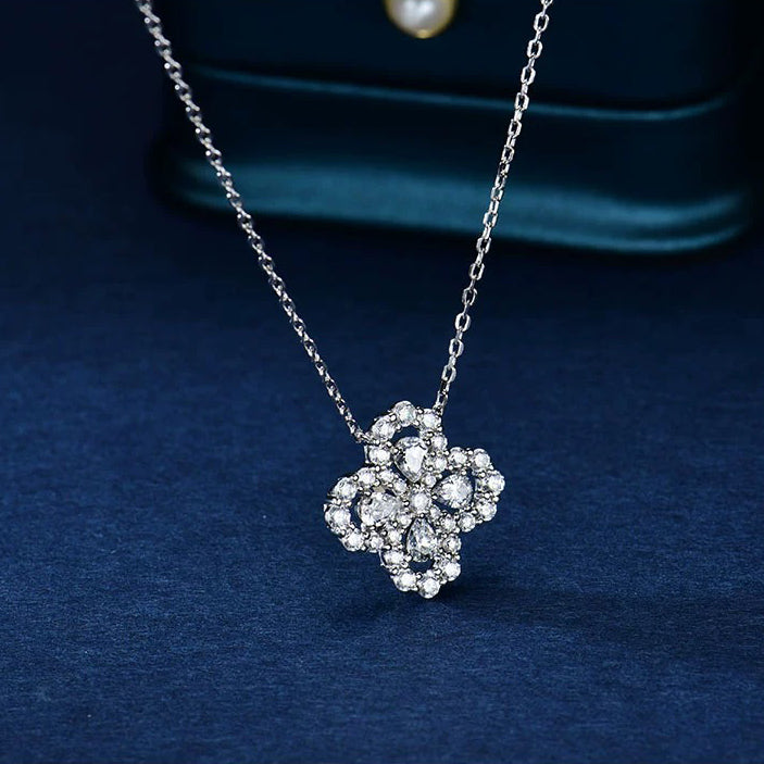 [baslovejewels]LOOP NECKLACE FULL MOTIF DIAMOND 16MM MULTIPLE COLORS