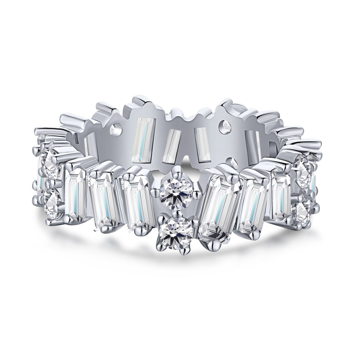 [baslovejewels]Delicate Multi Shape Tennis Ring