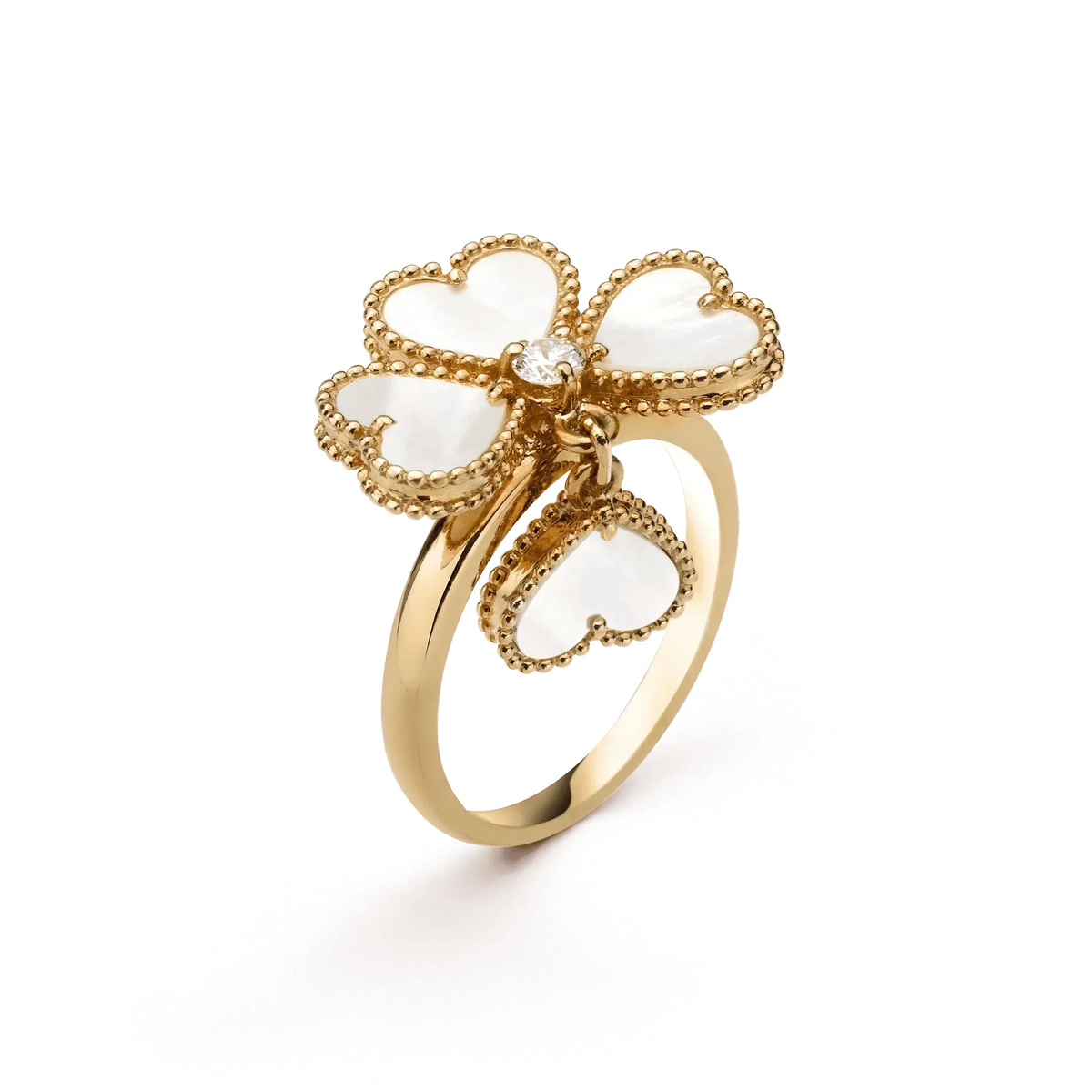 [basloveJW]SWEET CLOVER WHITE MOP RING