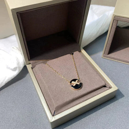 [baslovejewels]JEUX DE ROSE GOLD DIAMOND NECKLACE