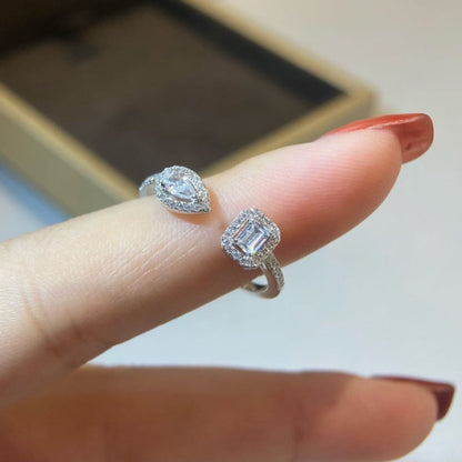 [baslovejewels]MY TWIN TOI & MOI SILVER DIAMOND RING