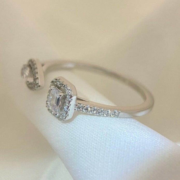 [baslovejewels]MY TWIN TOI & MOI SILVER DIAMOND RING