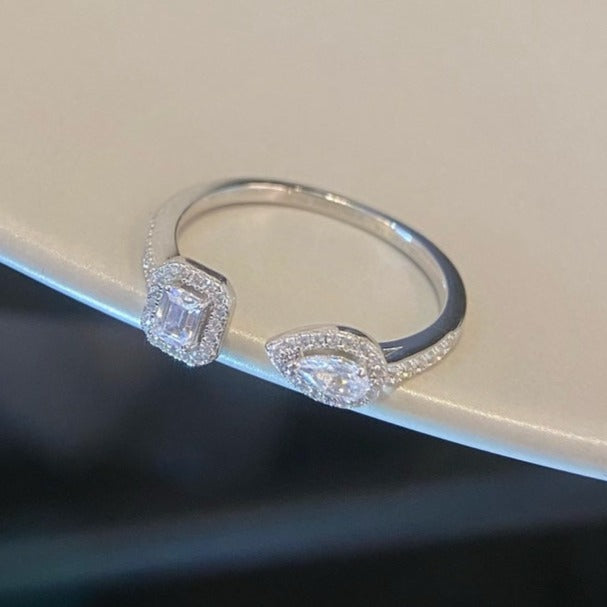 [baslovejewels]MY TWIN TOI & MOI SILVER DIAMOND RING