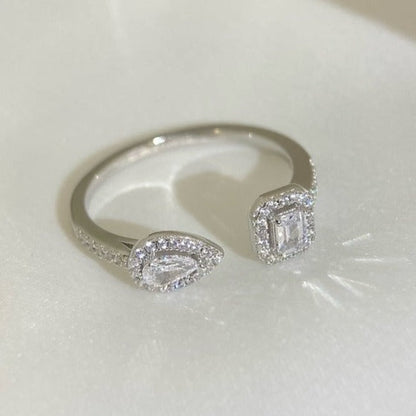 [baslovejewels]MY TWIN TOI & MOI SILVER DIAMOND RING