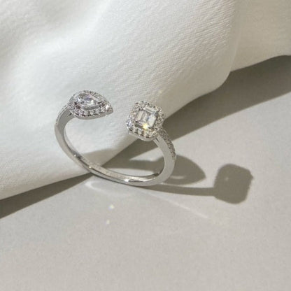 [baslovejewels]MY TWIN TOI & MOI SILVER DIAMOND RING