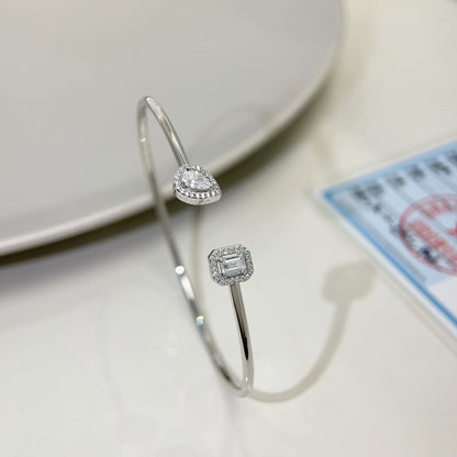 [baslovejewels]JONC FLEX MY TWIN TOI & MOI SILVER DIAMOND BRACELET