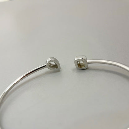 [baslovejewels]JONC FLEX MY TWIN TOI & MOI SILVER DIAMOND BRACELET