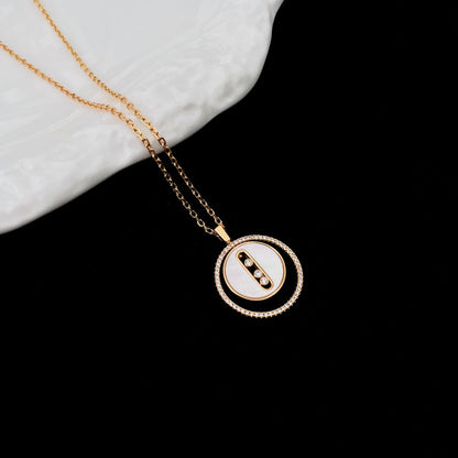 [baslovejewels]LUCKY MOVE MM NACRE BLANCHE DIAMOND NECKLACE