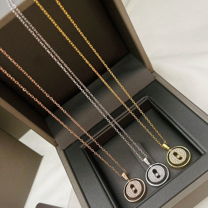 [baslovejewels]LUCKY MOVER PM PAVED NECKLACE