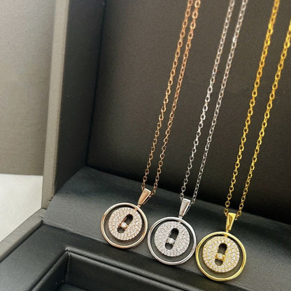 [baslovejewels]LUCKY MOVER PM PAVED NECKLACE