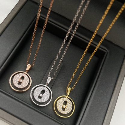 [baslovejewels]LUCKY MOVER PM PAVED NECKLACE