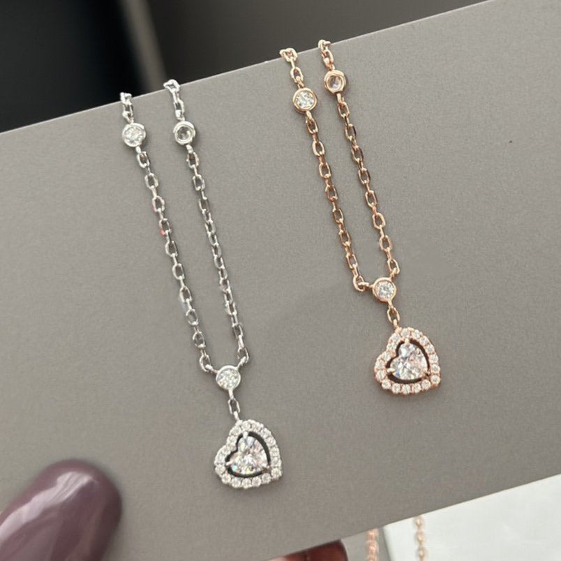 [baslovejewels]JOY HEART DIAMOND NECKLACE