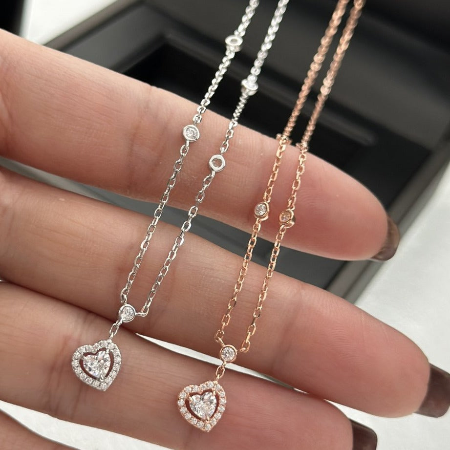 [baslovejewels]JOY HEART DIAMOND NECKLACE