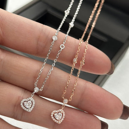[baslovejewels]JOY HEART DIAMOND NECKLACE