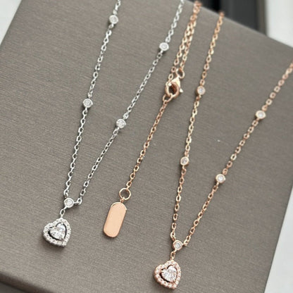 [baslovejewels]JOY HEART DIAMOND NECKLACE