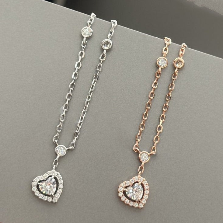 [baslovejewels]JOY HEART DIAMOND NECKLACE