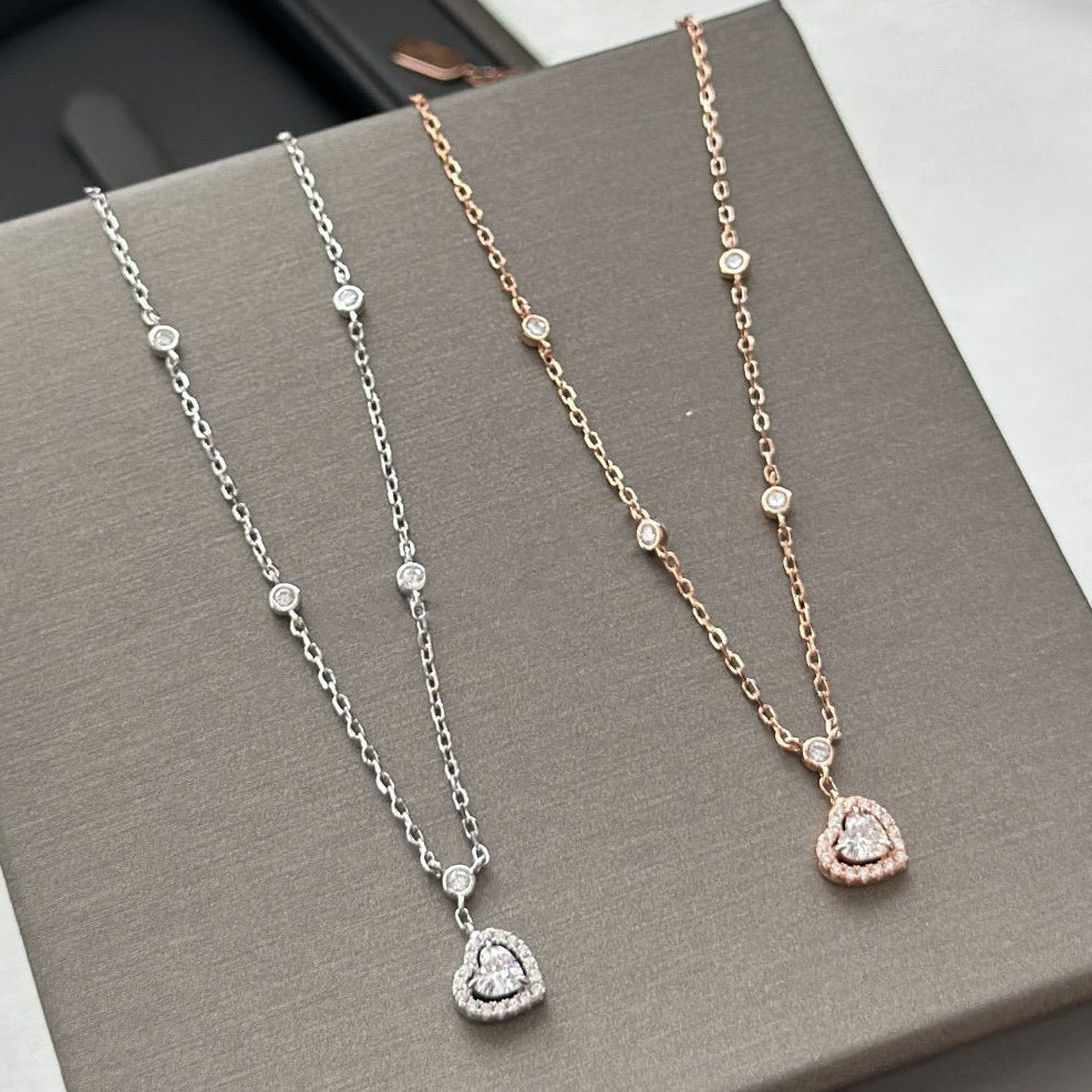 [baslovejewels]JOY HEART DIAMOND NECKLACE