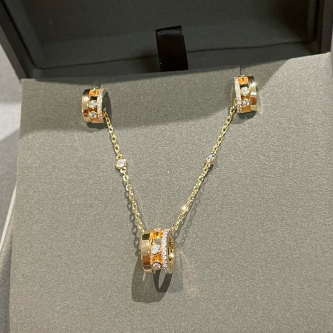 [baslovejewels]CHAIN MOVE ROMANE PEDAND NECKLACE
