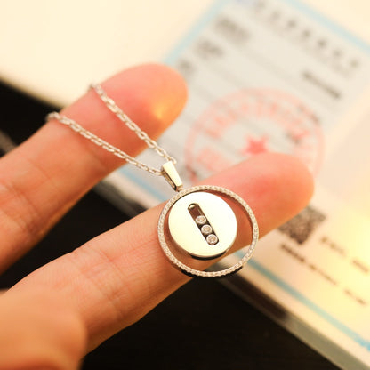 [baslovejewels]LUCKY MOVE MM SILVER DIAMOND NECKLACE