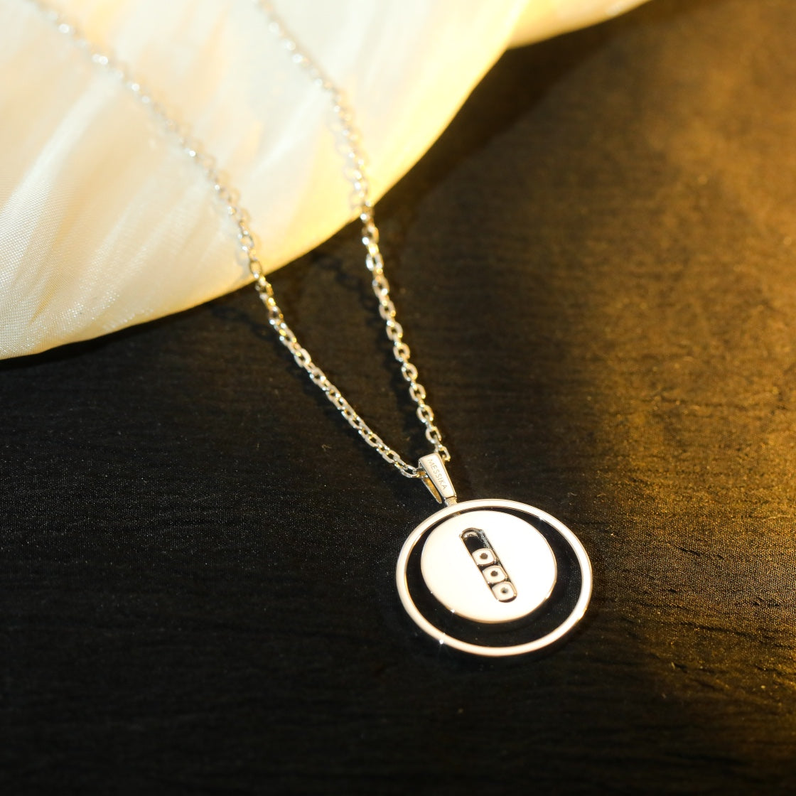 [baslovejewels]LUCKY MOVE MM SILVER DIAMOND NECKLACE
