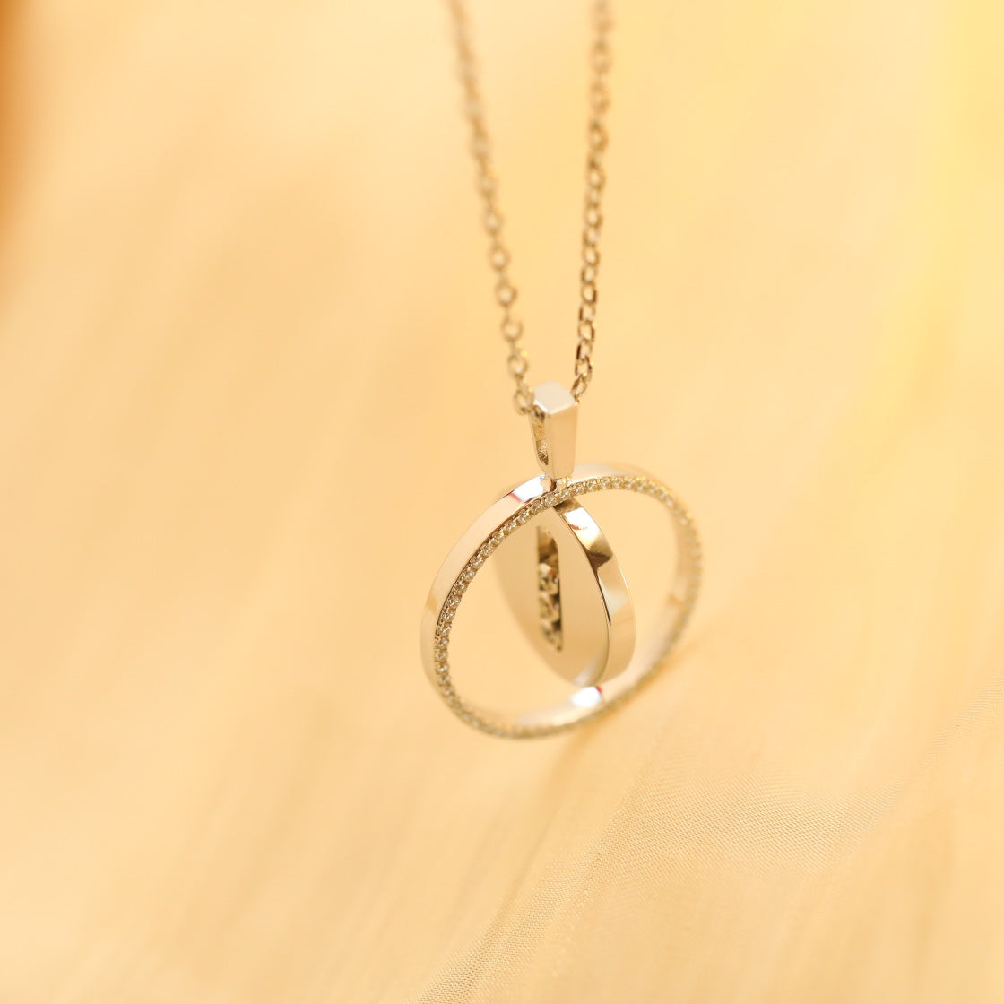 [baslovejewels]LUCKY MOVE MM SILVER DIAMOND NECKLACE