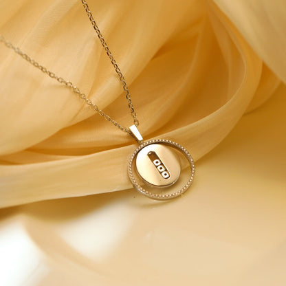 [baslovejewels]LUCKY MOVE MM SILVER DIAMOND NECKLACE