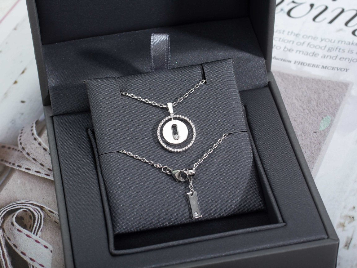 [baslovejewels]LUCKY MOVE PM NECKLACE SILVER DIAMOND