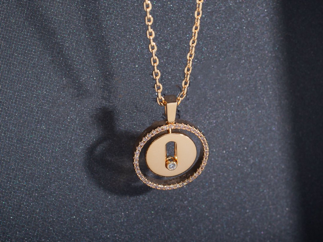 [baslovejewels]LUCKY MOVE PM NECKLACE PINK GOLD DIAMOND
