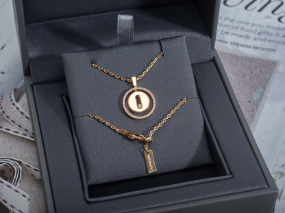 [baslovejewels]LUCKY MOVE PM NECKLACE PINK GOLD DIAMOND
