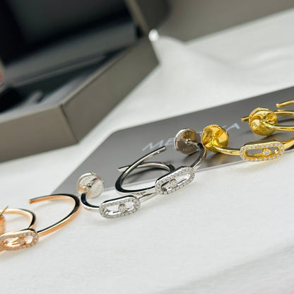 [baslovejewels]CREOLES MOVE UNO PM DIAMOND EARRINGS
