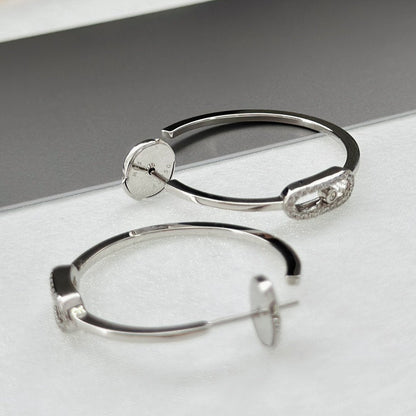 [baslovejewels]CREOLES MOVE UNO PM DIAMOND EARRINGS